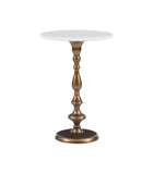 Keagan Side Table Gold With Marble