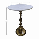 Keagan Side Table Gold With Marble