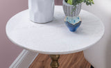 Keagan Side Table Gold With Marble