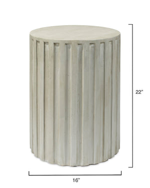 Jamie Young Co. Fluted Column Side Table 20FLUT-STGR
