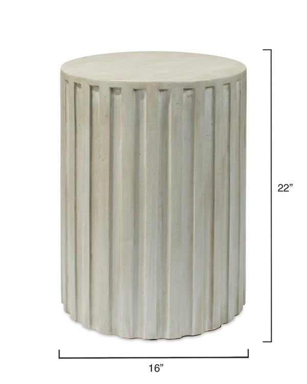 Jamie Young Co. Fluted Column Side Table 20FLUT-STGR