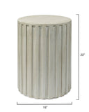 Jamie Young Co. Fluted Column Side Table 20FLUT-STGR