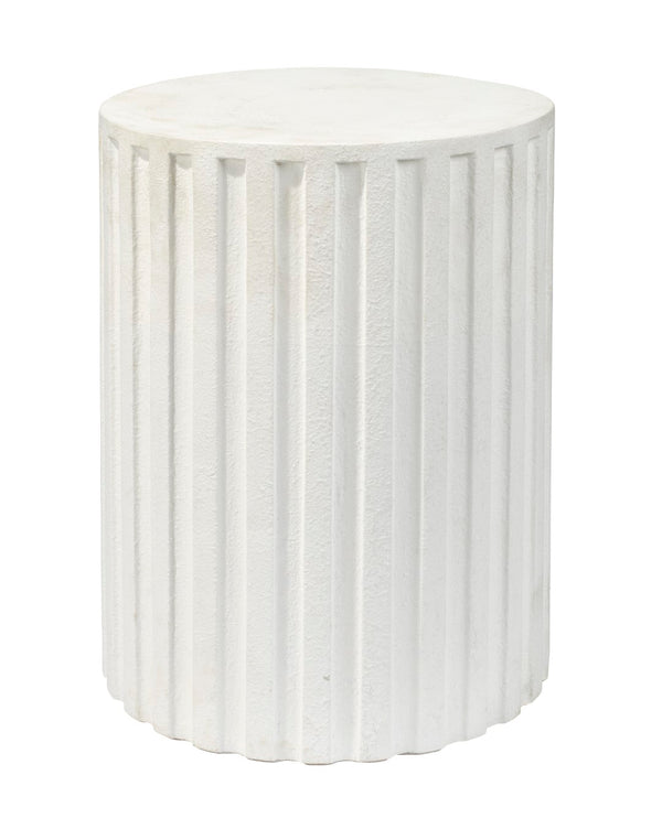 Jamie Young Co. Fluted Column Side Table 20FLUT-STWH