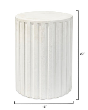Jamie Young Co. Fluted Column Side Table 20FLUT-STWH