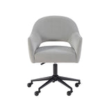 Sabine Office Chair Velvet Light Grey
