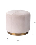 Jamie Young Co. Thackeray Round Pouf 20THAC-SMWH