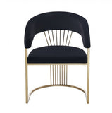 VIG Furniture Modrest Linda - Modern Black Velvet and Gold Dining Chair VGZA-Y429-BLK-DC VGZA-Y429-BLK-DC