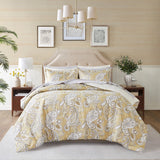 Madison Park Essentials Gracelyn Casual Paisley Print 9 Piece Comforter Set with Sheets Wheat King CS10-1318