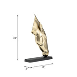 Sagebrook Home Contemporary Metal,24",horse Head Sculpture,black/gold 17487-01 Black/gold Aluminum