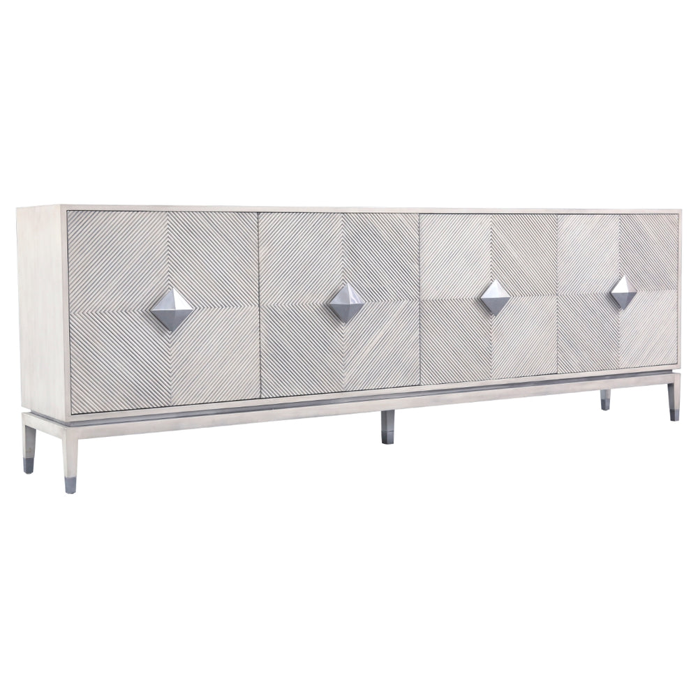 Yosemite Home Decor Blanco Accra Large Cabinet 210034-YHD