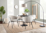 Salon Contemporary Floor Lamp with Black Base and Grey Shade by LumiSource