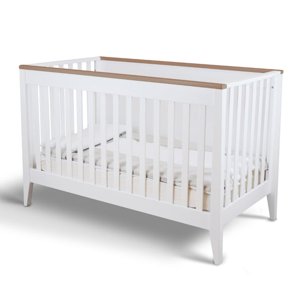 Pali Botticelli Convertible Crib White/Walnut Hard Beech 21104-WW