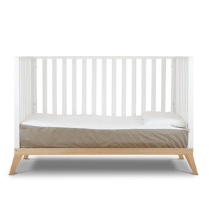 Pali Donatello Classico Crib White/Natural Hard Beech 21105-WN