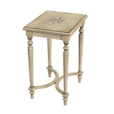 Butler Specialty Tyler Solid Wood Inlay Accent Table XRT Antique Beige Rubberwood solids, MDF, Cherry, maple and walnut Veneers 2116424-BUTLER