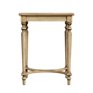 Butler Specialty Tyler Solid Wood Inlay Accent Table XRT Antique Beige Rubberwood solids, MDF, Cherry, maple and walnut Veneers 2116424-BUTLER