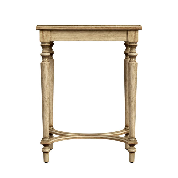 Butler Specialty Tyler Solid Wood Inlay Accent Table XRT Antique Beige Rubberwood solids, MDF, Cherry, maple and walnut Veneers 2116424-BUTLER