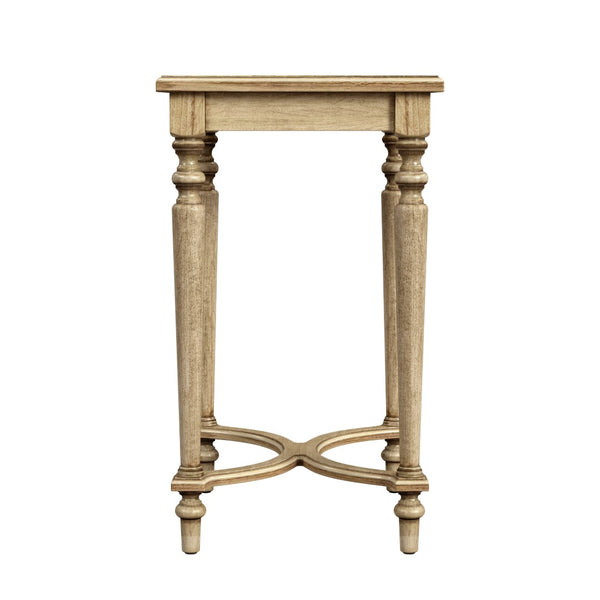 Butler Specialty Tyler Solid Wood Inlay Accent Table XRT Antique Beige Rubberwood solids, MDF, Cherry, maple and walnut Veneers 2116424-BUTLER
