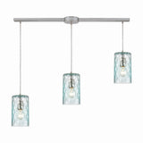 Diamond Pleat Configurable Multi Pendant - Satin Nickel