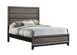 Contemporary Panel Bed Grey Oak