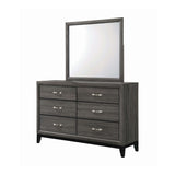 Watson Grey Oak Mirror - Elegant Mid-Century Design with Clean Lines, Light Finish & Rustic Charm