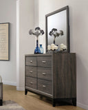 Watson Grey Oak Mirror - Elegant Mid-Century Design with Clean Lines, Light Finish & Rustic Charm