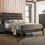 Serenity Contemporary Panel Bed Mod Grey