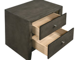 Serenity Contemporary 2-drawer Nightstand Mod Grey