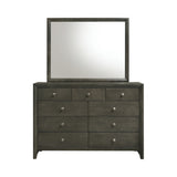 Serenity Contemporary Rectangular Dresser Mirror Mod Grey