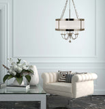 5-Light Polished Silver Astor Dining Chandelier