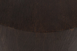 Nile Oak Wood / Plywood / Metal Art Deco Brown Oak Coffee Table - 36" W x 36" D x 15" H