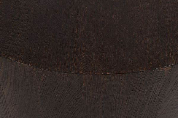 Nile Oak Wood / Plywood / Metal Art Deco Brown Oak Coffee Table - 36" W x 36" D x 15" H