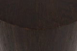 Nile Oak Wood / Plywood / Metal Art Deco Brown Oak End Table - 18" W x 18" D x 20" H