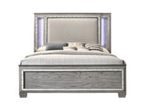 Antares Glam/Transitional Bed (LED HB) Color (Light Gray) 21820Q-ACME