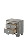 Antares Glam/Transitional Nightstand Color (Light Gray) 21823-ACME