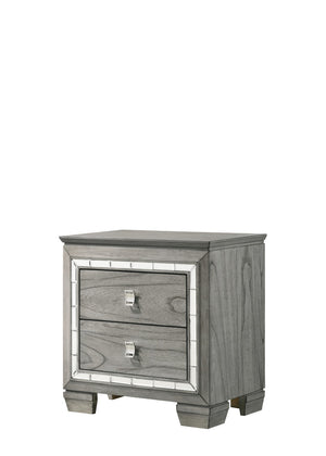 Antares Glam/Transitional Nightstand Color (Light Gray) 21823-ACME