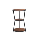 Engle 3 Tier Side Table Black