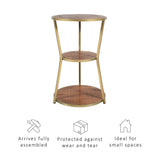 Engle 3 Tier Side Table Gold