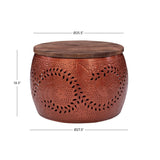 Kyomi Drum Table Large Copper