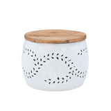 Kyomi Drum Table Small White