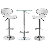 Jenna Adjustable 3PC Pub Set White