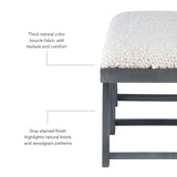 Byan Upholstered Bench Grey