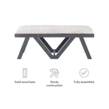 Byan Upholstered Bench Grey