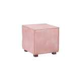 Decter Leather Ottoman Pink