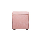Decter Leather Ottoman Pink