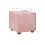 Decter Leather Ottoman Pink