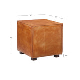 Decter Leather Ottoman Tan