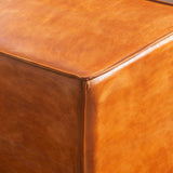 Decter Leather Ottoman Tan