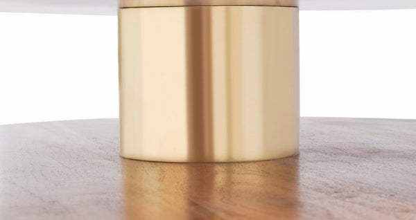 Stonewood Acacia Wood / Marble / Steel Mid Century Acacia Wood Coffee Table - 36" W x 36" D x 16" H