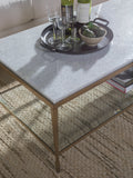 Signature Designs Sashay Gold Rectangular Cocktail Table