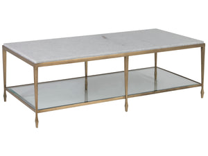 Signature Designs Sashay Gold Rectangular Cocktail Table